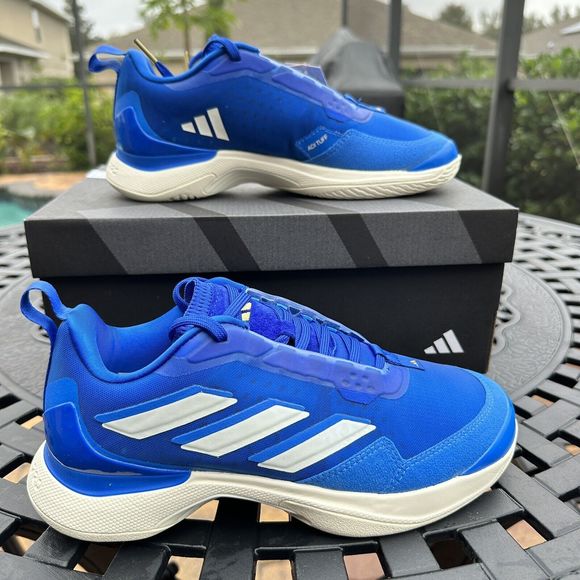 Women's Avacourt 3 Tennis Shoes Core White and Dark Blue